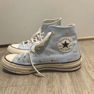 Blue Daisy Hightop Converse